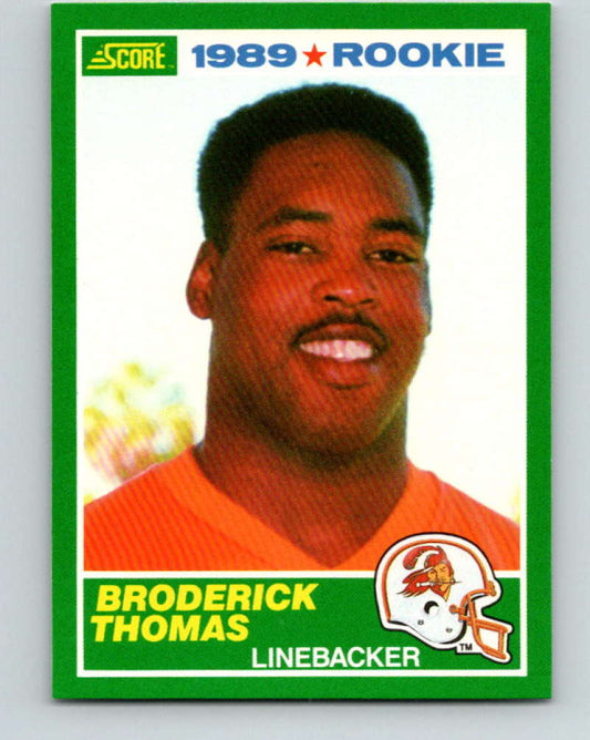 1989 Score #245 Broderick Thomas Mint RC Rookie Tampa Bay Buccaneers  Image 1