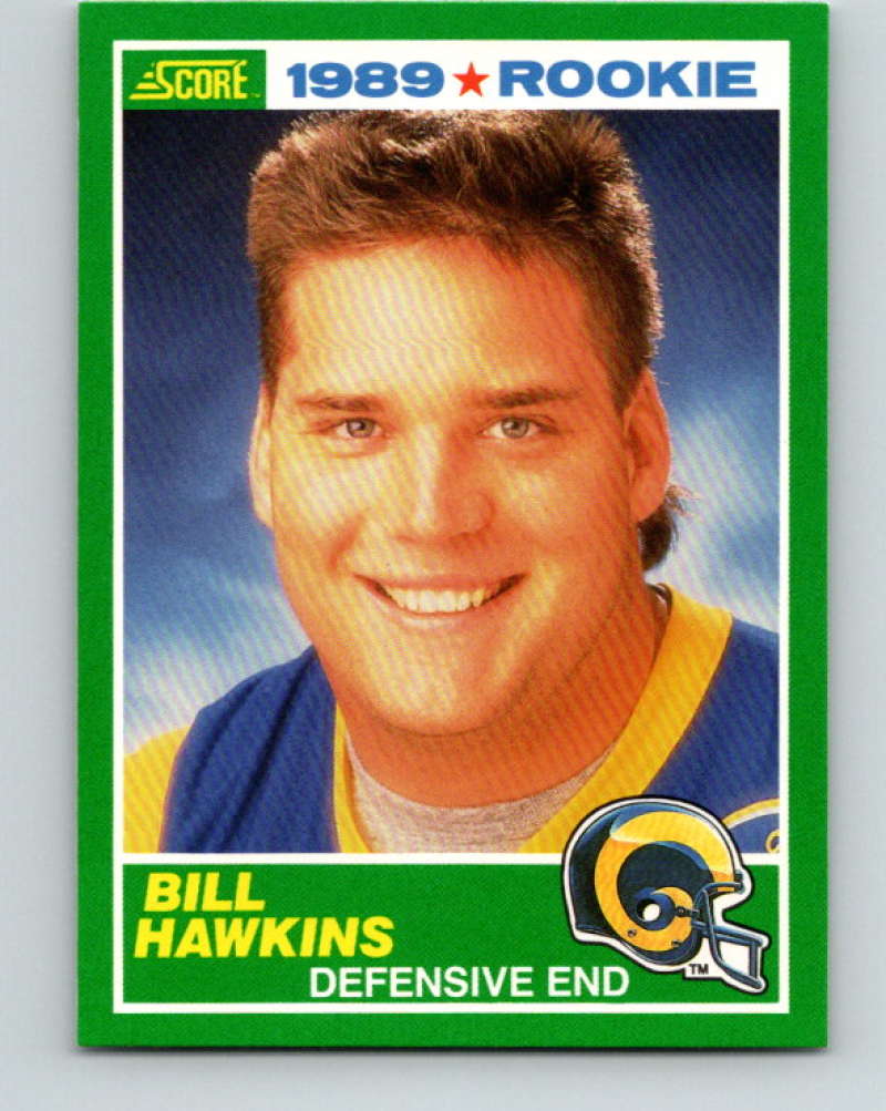 1989 Score #250 Bill Hawkins Mint RC Rookie Los Angeles Rams Image 1
