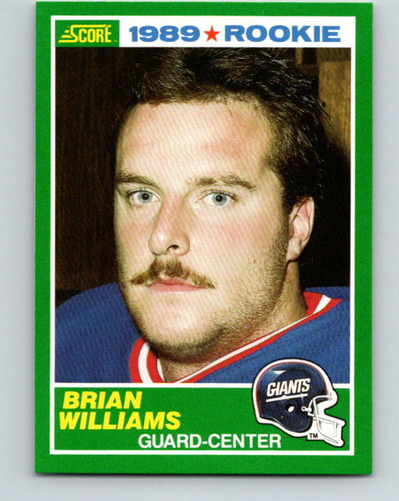 1989 Score #266 Brian Williams Mint RC Rookie New York Giants Image 1