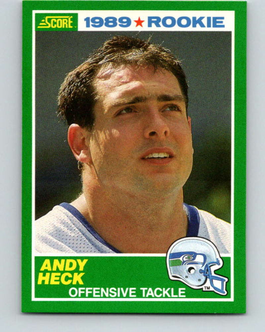 1989 Score #271 Andy Heck Mint RC Rookie Seattle Seahawks  Image 1