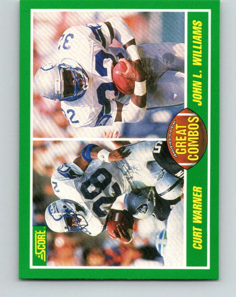 1989 Score #278 Curt Warner/John L. Williams GC Mint Seattle Seahawks Image 1