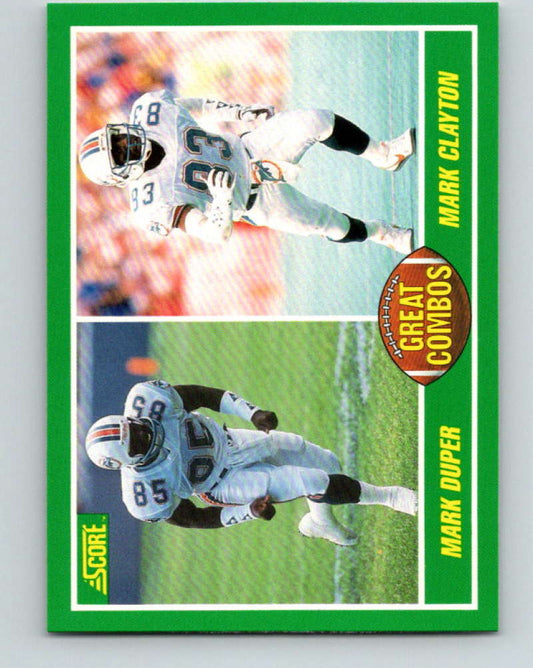 1989 Score #283 Mark Duper/Mark Clayton GC Mint Miami Dolphins