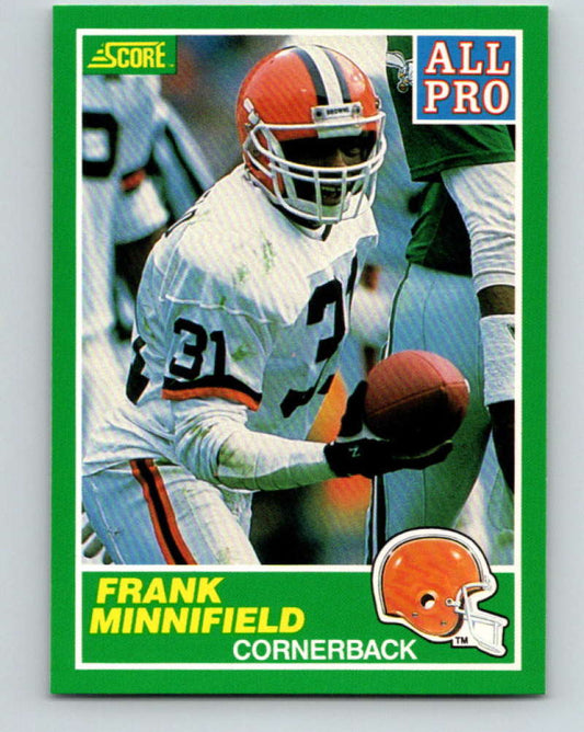 1989 Score #285 Frank Minnifield AP Mint Cleveland Browns  Image 1