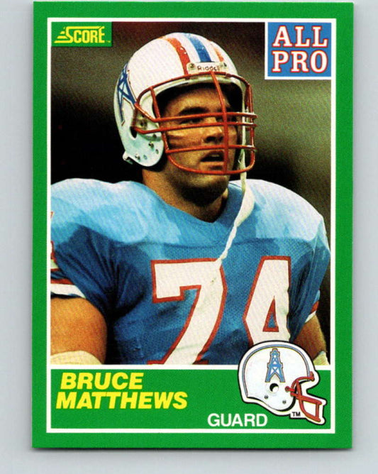 1989 Score #286 Bruce Matthews AP Mint Houston Oilers  Image 1
