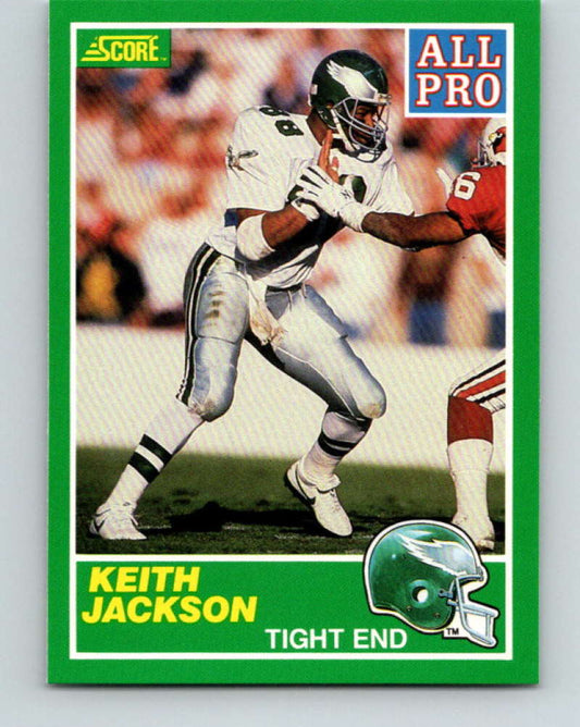 1989 Score #293a Keith Jackson ERR Mint Philadelphia Eagles  Image 1