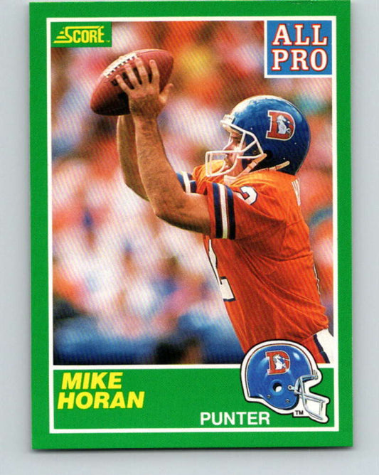 1989 Score #300 Mike Horan AP Mint Denver Broncos  Image 1