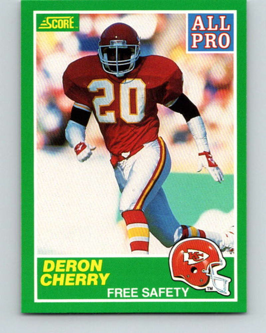 1989 Score #301 Deron Cherry AP Mint Kansas City Chiefs  Image 1