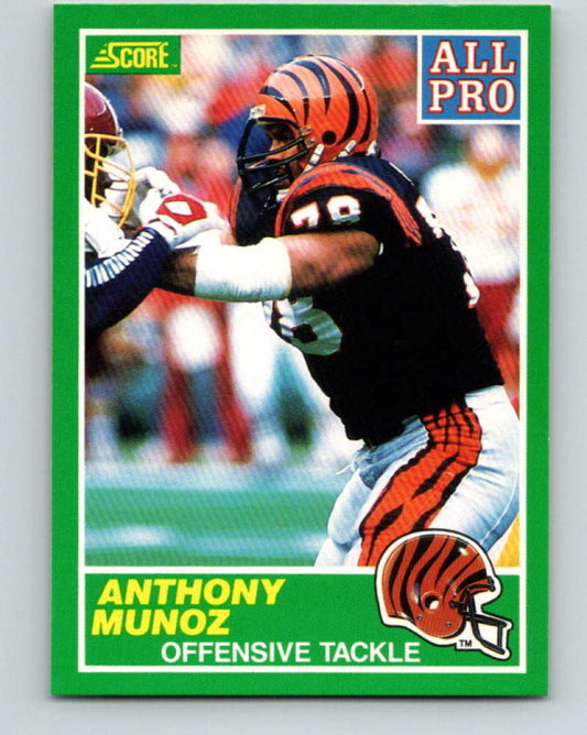 1989 Score #309 Anthony Munoz AP Mint Cincinnati Bengals  Image 1