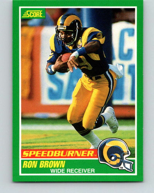 1989 Score #313 Ron Brown SB Mint Los Angeles Rams  Image 1