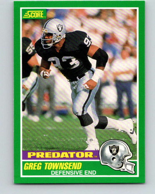 1989 Score #323 Greg Townsend P Mint Los Angeles Raiders  Image 1