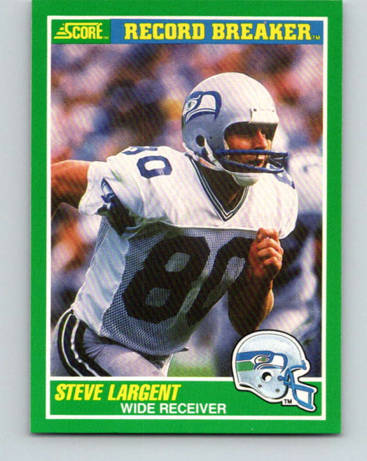 1989 Score #327 Steve Largent RB Mint Seattle Seahawks  Image 1