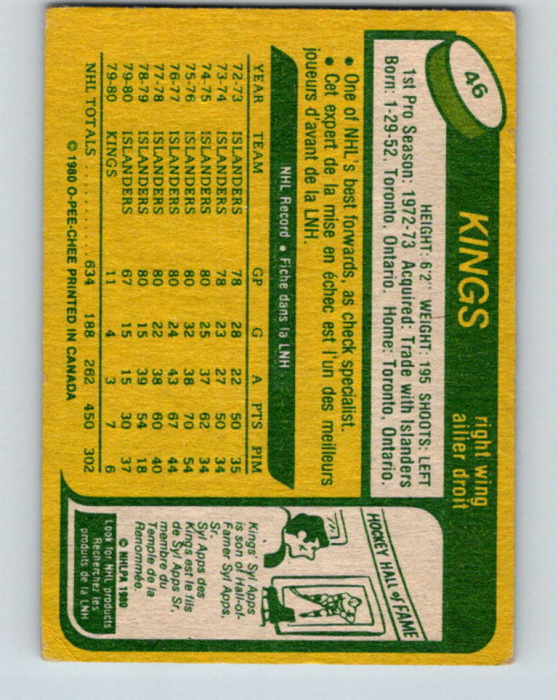 1980-81 O-Pee-Chee #46 Billy Harris NHL Los Angeles Kings 7803 Image 2