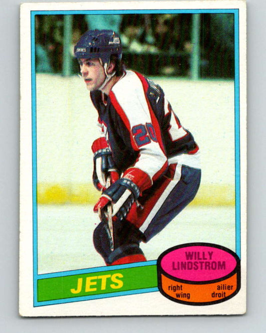 1980-81 O-Pee-Chee #142 Willy Lindstrom NHL Winnipeg Jets  7899 Image 1