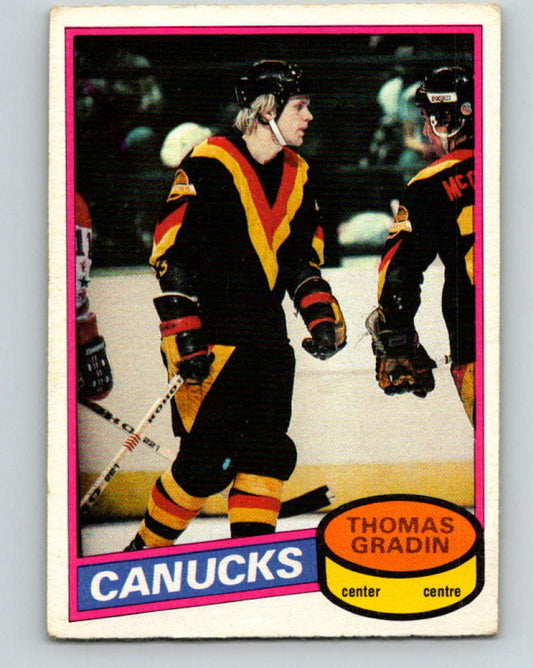 1980-81 O-Pee-Chee #241 Thomas Gradin NHL Vancouver Canucks  7998 Image 1