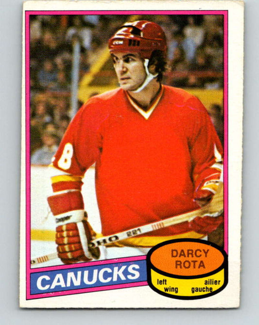 1980-81 O-Pee-Chee #301 Darcy Rota NHL Vancouver Canucks  8058 Image 1