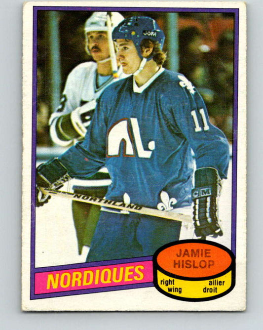 1980-81 O-Pee-Chee #327 Jamie Hislop NHL Quebec Nordiques  8084 Image 1
