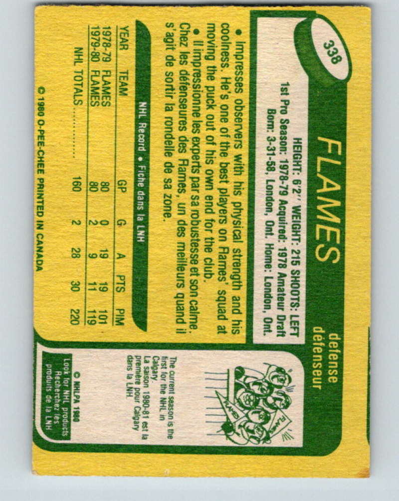 1980-81 O-Pee-Chee #338 Brad Marsh NHL RC Rookie Calgary Flames 8095 Image 2