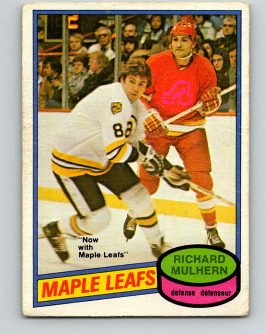 1980-81 O-Pee-Chee #350 Richard Mulhern NHL Toronto Maple Leafs  8107 Image 1