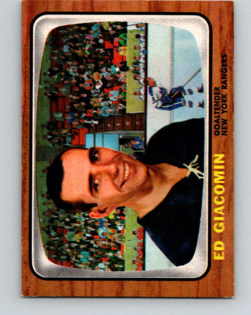 1966-67 Topps #23 Ed Giacomin NHL New York Rangers 8158 Image 1