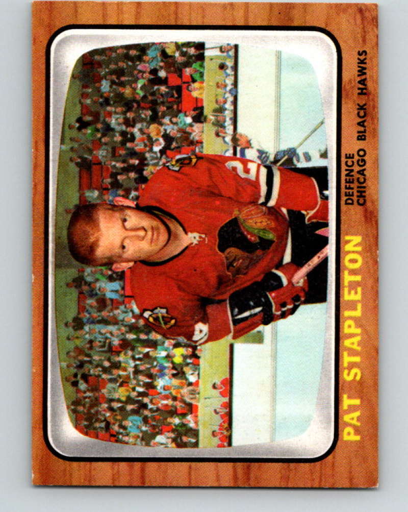 1966-67 Topps #57 Pat Stapleton NHL Chicago Blackhawks 8177
