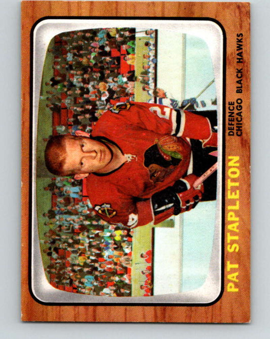 1966-67 Topps #57 Pat Stapleton NHL Chicago Blackhawks  8177