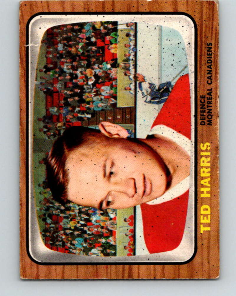 1966-67 Topps #69 Ted Harris NHL Montreal Canadiens 8180 Image 1