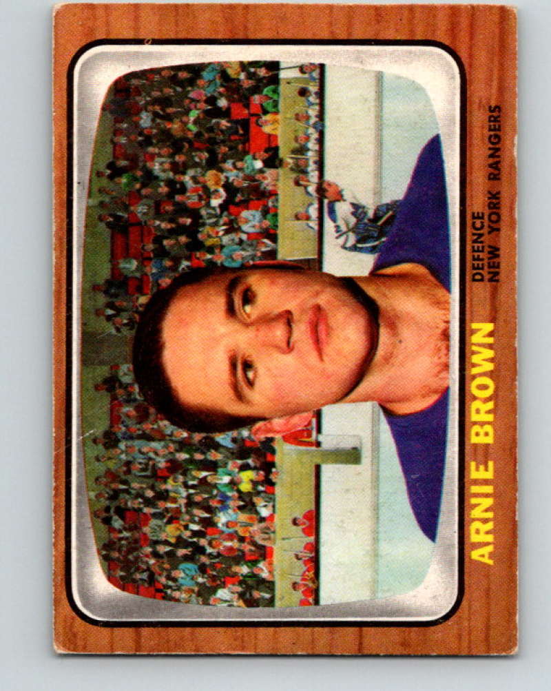 1966-67 Topps #90 Arnie Brown NHL New York Rangers 8188