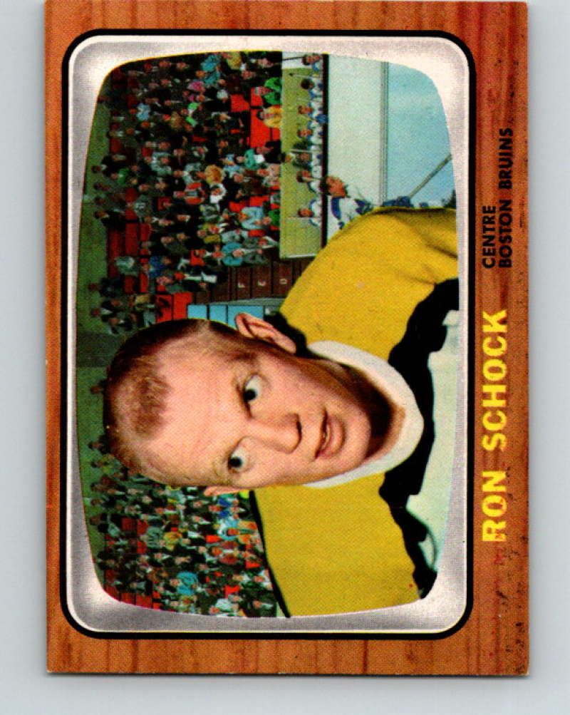 1966-67 Topps #100 Ron Schock NHL Boston Bruins 8195 Image 1