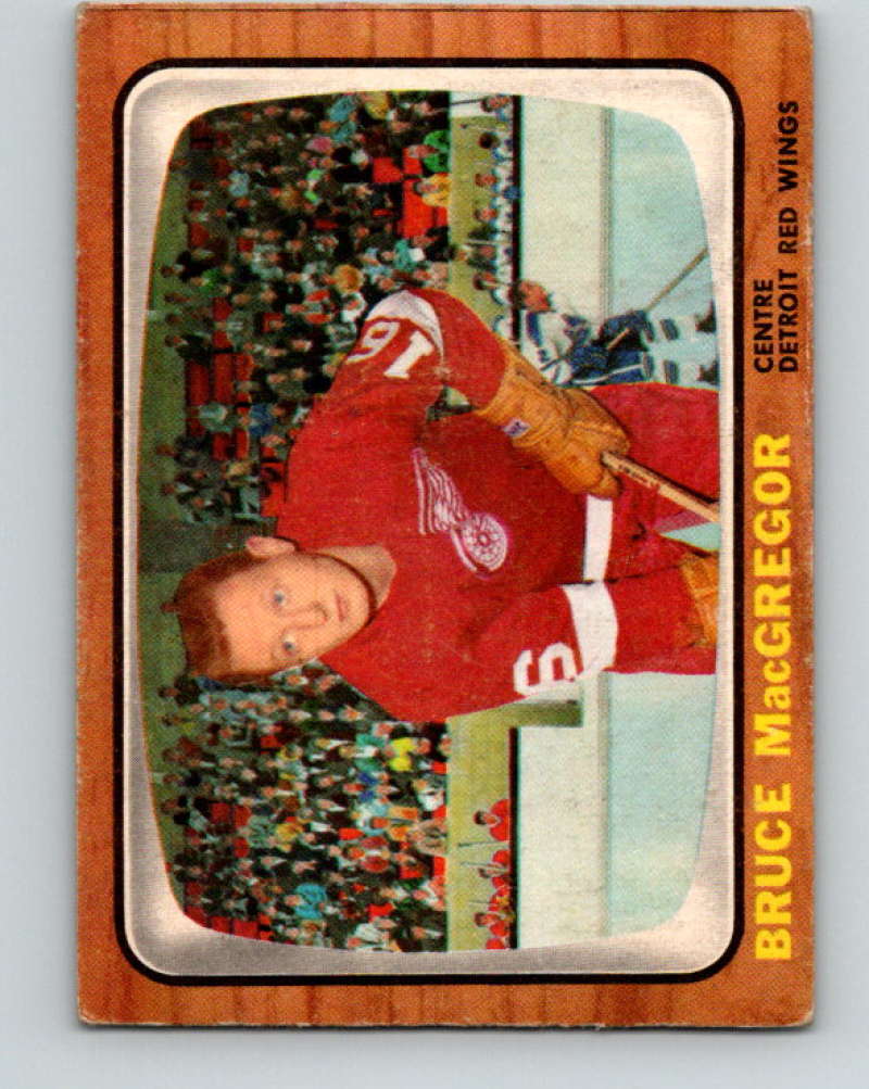 1966-67 Topps #104 Bruce MacGregor NHL Detroit Red Wings 8198
