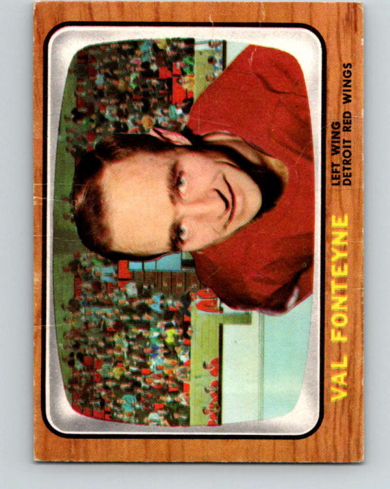 1966-67 Topps #108 Val Fonteyne NHL Detroit Red Wings 8201 Image 1