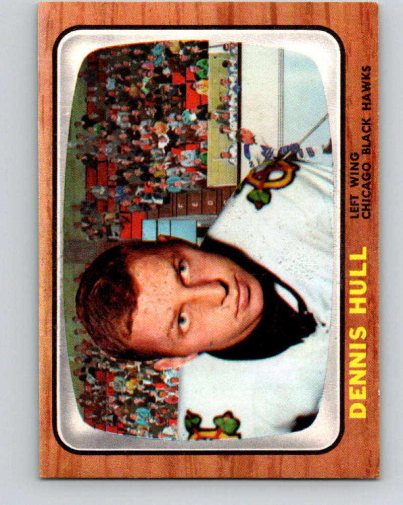 1966-67 Topps #113 Dennis Hull NHL Chicago Blackhawks 8205