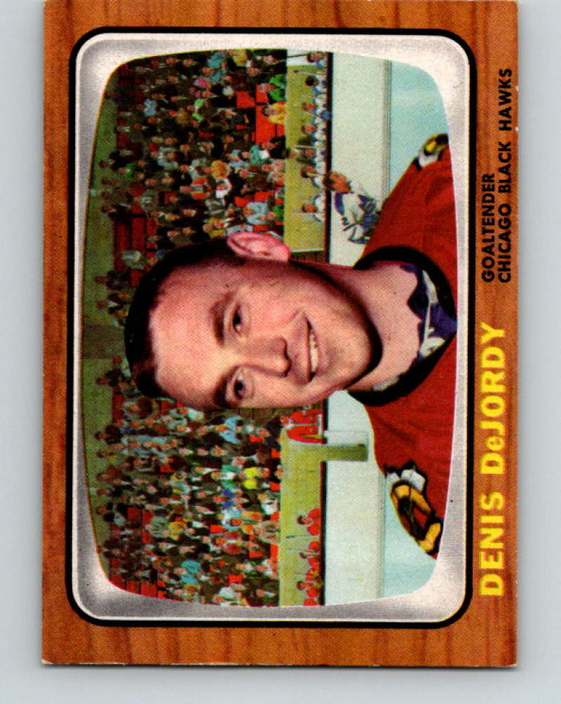 1966-67 Topps #115 Denis DeJordy NHL Chicago Blackhawks 8206