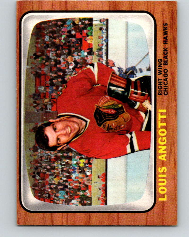 1966-67 Topps #116 Lou Angotti NHL Chicago Blackhawks 8207
