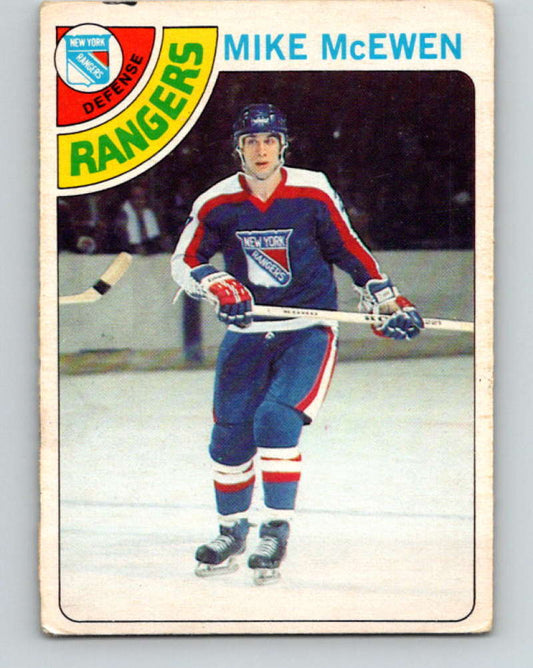 1978-79 O-Pee-Chee #187 Mike McEwen  New York Rangers  8486