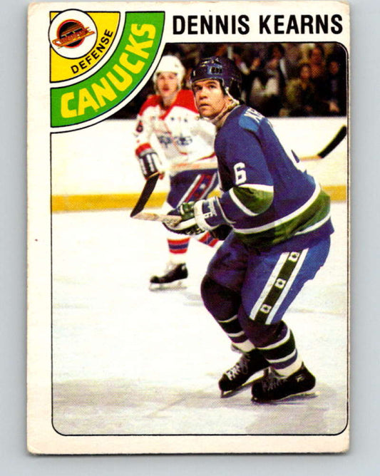1978-79 O-Pee-Chee #191 Dennis Kearns  Vancouver Canucks  8490 Image 1
