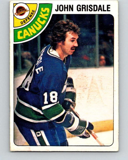 1978-79 O-Pee-Chee #318 John Grisdale  Vancouver Canucks  8617