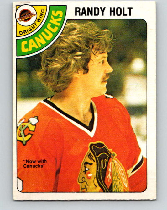 1978-79 O-Pee-Chee #341 Randy Holt  Vancouver Canucks  8640