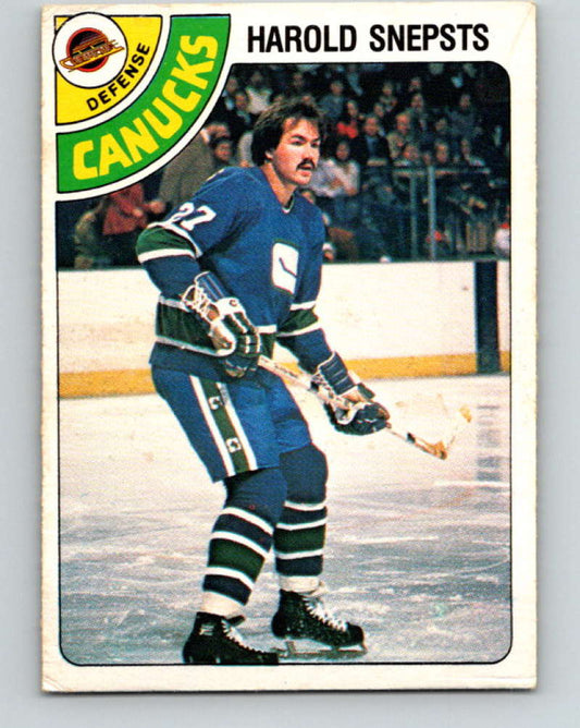 1978-79 O-Pee-Chee #380 Harold Snepsts  Vancouver Canucks  8679