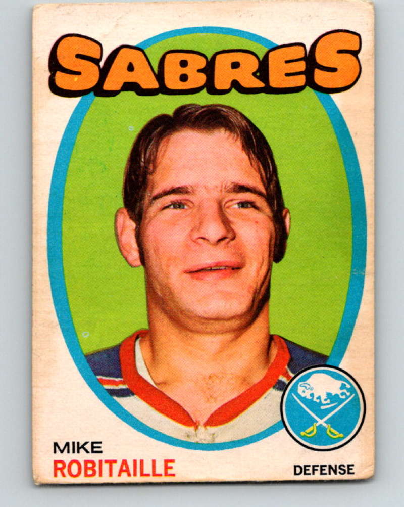 1971-72 O-Pee-Chee #8 Mike Robitaille RC Rookie Buffalo Sabres 8703 Image 1
