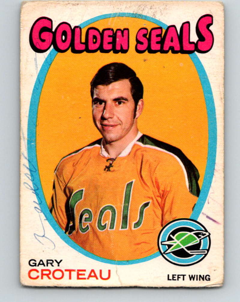 1971-72 O-Pee-Chee #17 Gary Croteau California Golden Seals 8712 Image 1
