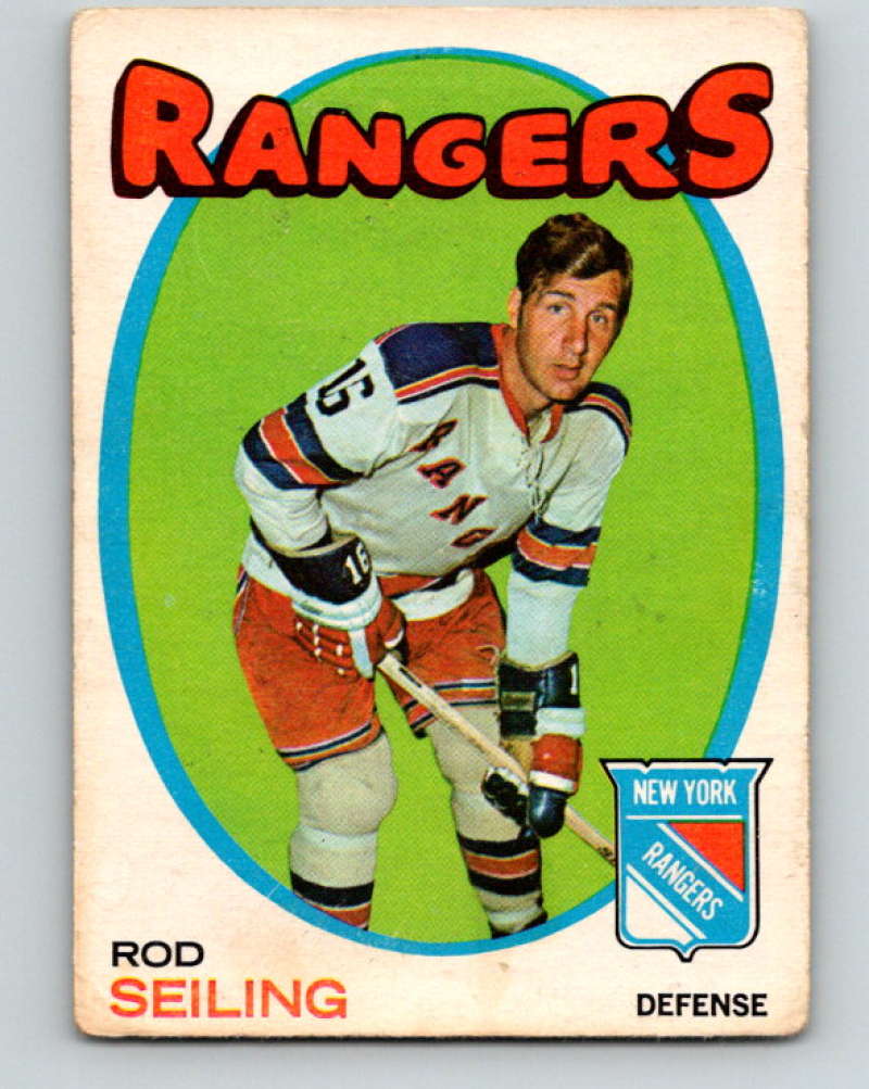 1971-72 O-Pee-Chee #53 Rod Seiling New York Rangers 8748