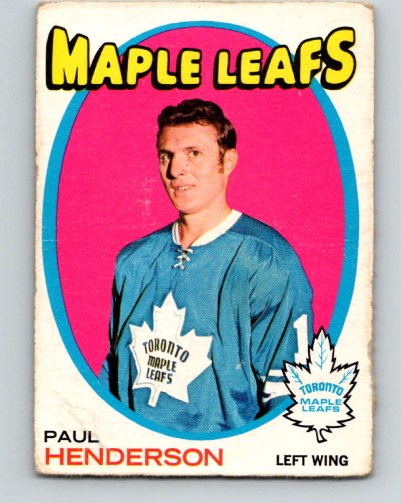 1971-72 O-Pee-Chee #67 Paul Henderson Toronto Maple Leafs 8762