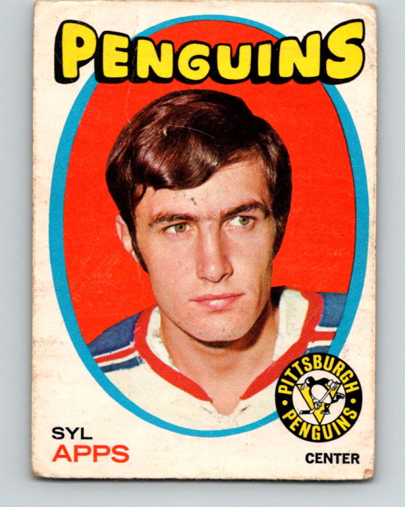 1971-72 O-Pee-Chee #77 Syl Apps Jr. RC Rookie Pittsburgh Penguins 8772 Image 1
