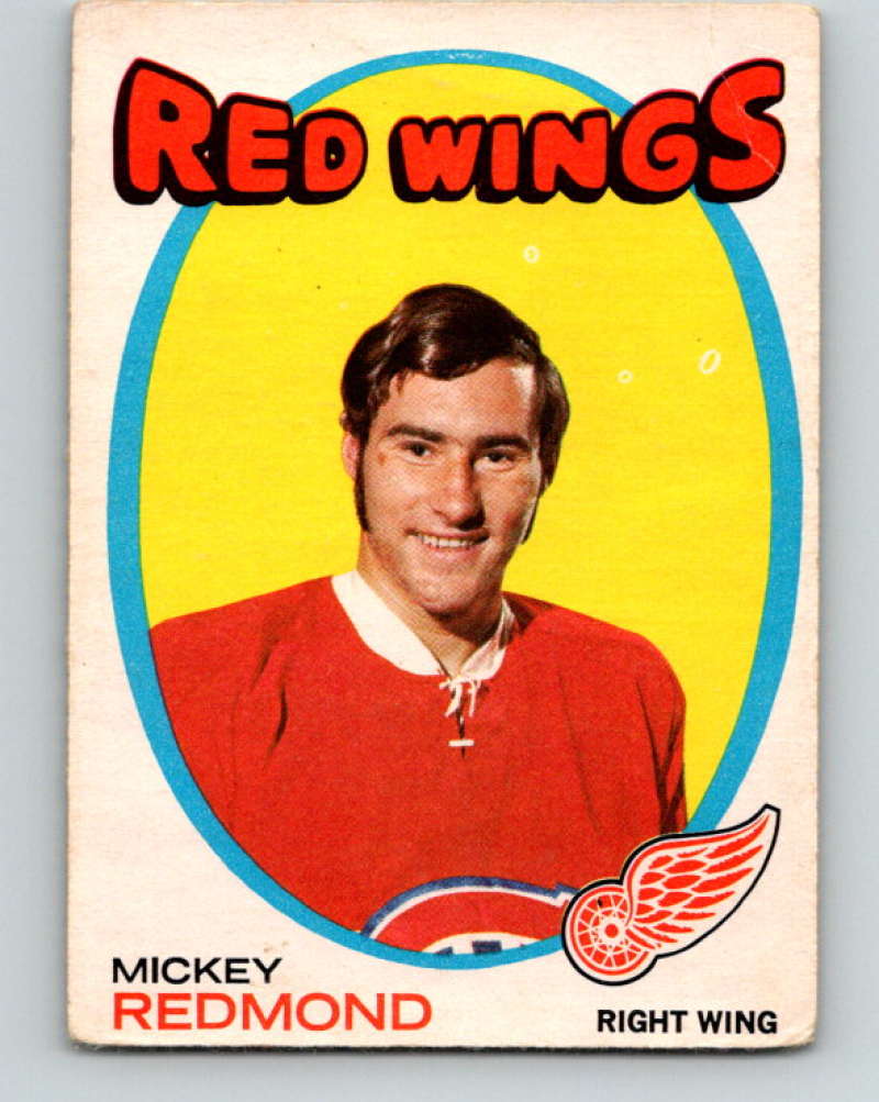 1971-72 O-Pee-Chee #102 Mickey Redmond Detroit Red Wings 8797