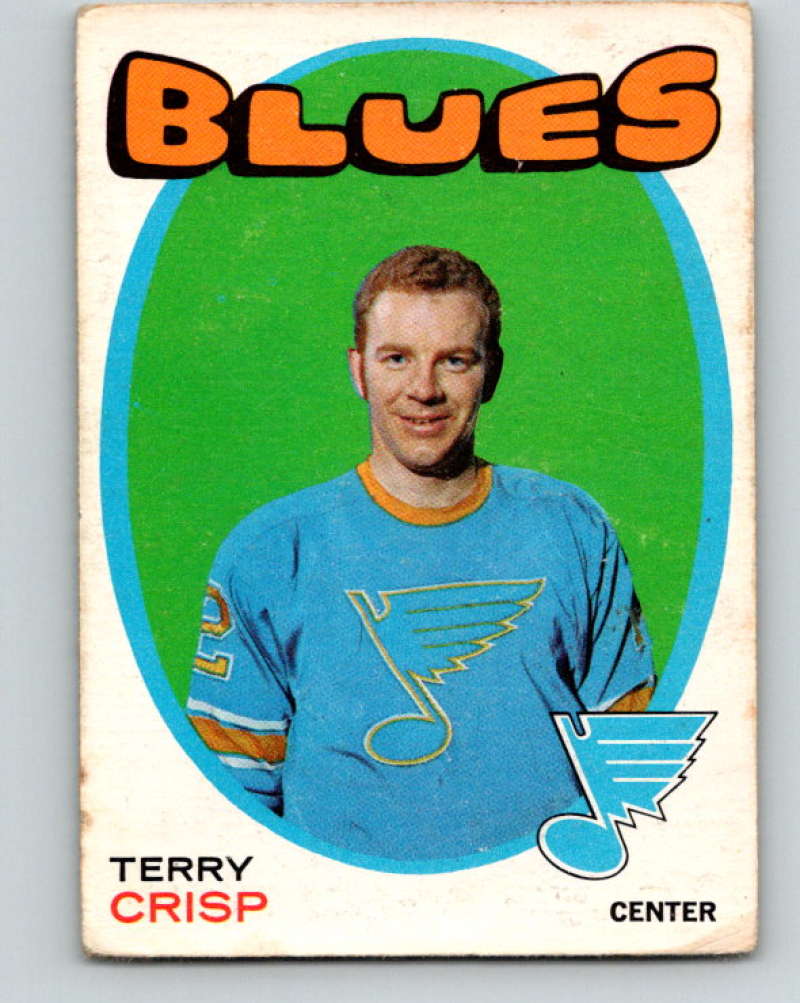 1971-72 O-Pee-Chee #127 Terry Crisp RC Rookie St. Louis Blues 8822
