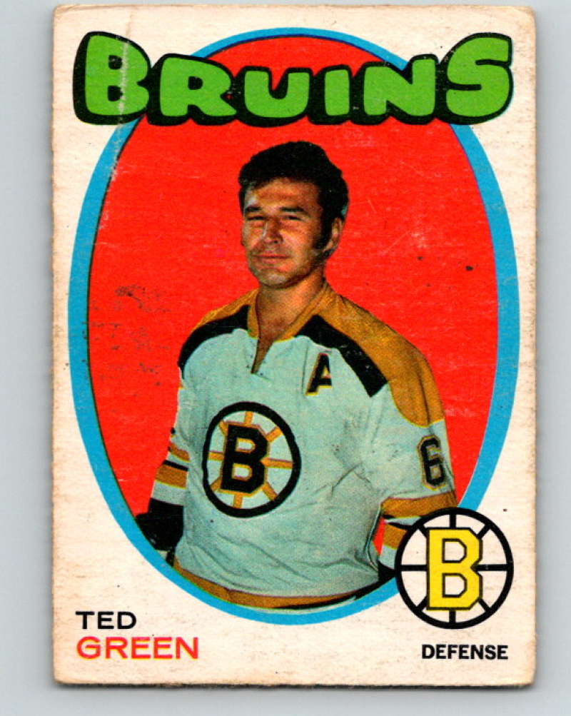 1971-72 O-Pee-Chee #173 Ted Green Boston Bruins 8868