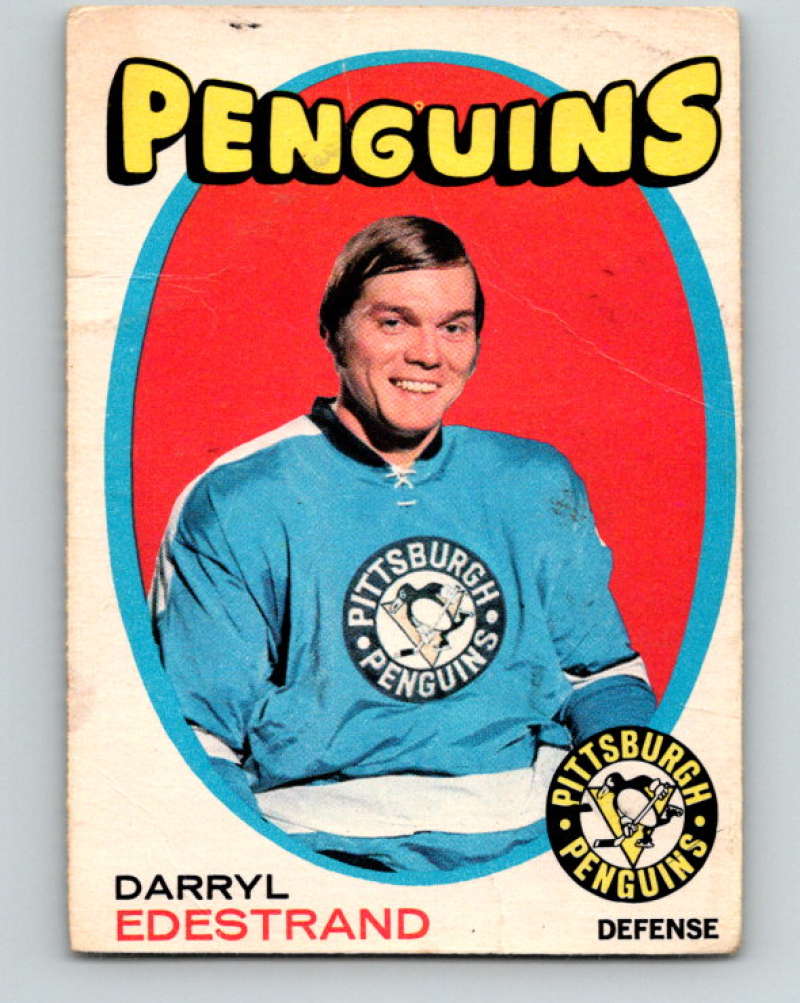 1971-72 O-Pee-Chee #187 Darryl Edestrand RC Rookie Pittsburgh Penguins 8882 Image 1