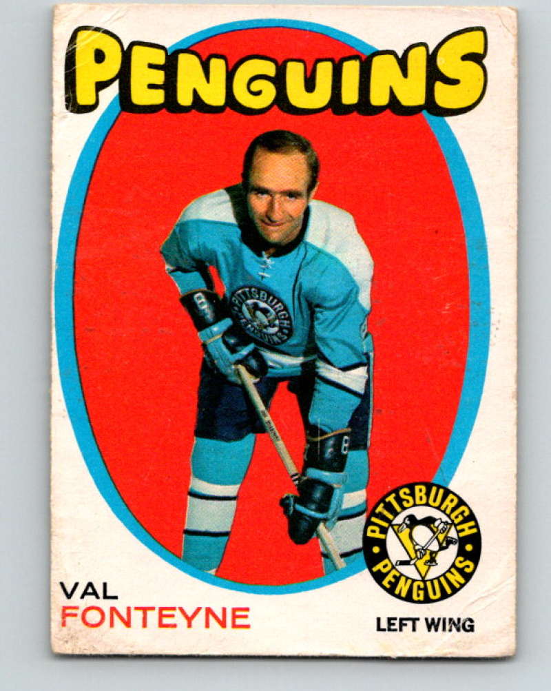 1971-72 O-Pee-Chee #189 Val Fonteyne Pittsburgh Penguins 8884 Image 1