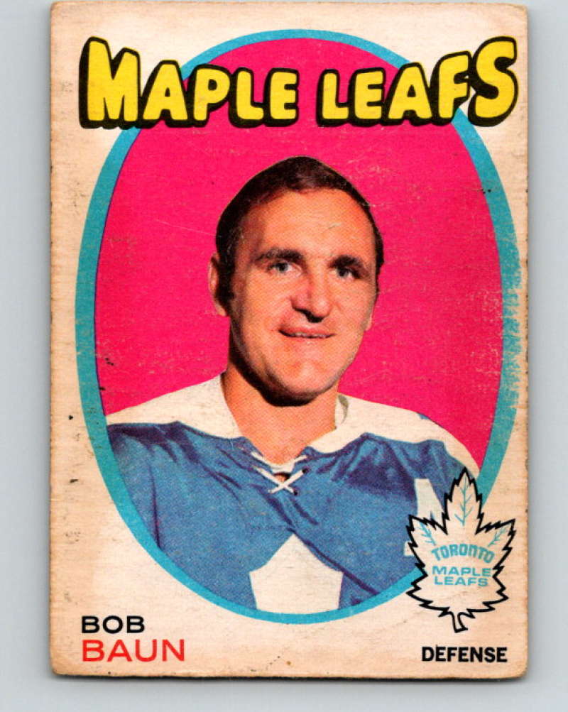 1971-72 O-Pee-Chee #196 Bob Baun Toronto Maple Leafs 8891 Image 1