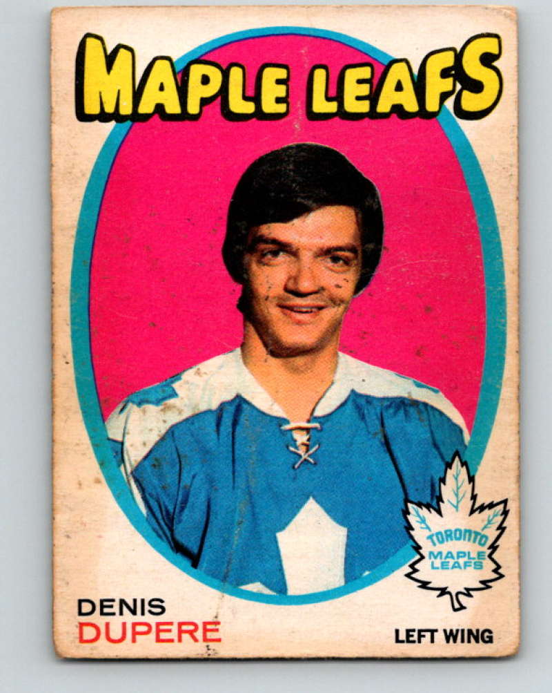 1971-72 O-Pee-Chee #200 Denis Dupere RC Rookie Toronto Maple Leafs 8895 Image 1